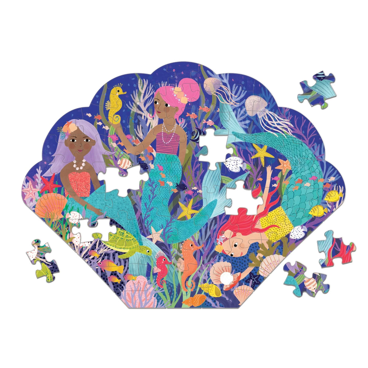 Mermaid Cove Shaped Puzzle Cover