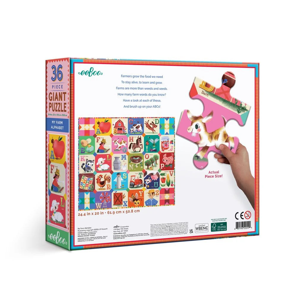 My Farm Alphabet 36 Giant Puzzle Cover