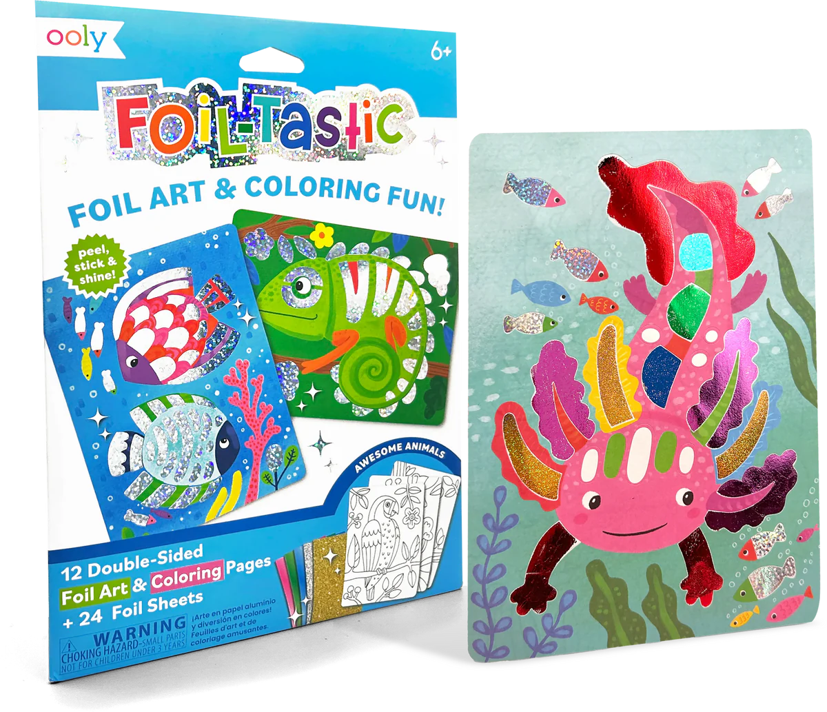 Tomfoolery Toys | Foil-tastic Foil Art Kit: Awesome Animals