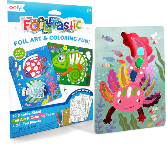 Tomfoolery Toys | Foil-tastic Foil Art Kit: Awesome Animals