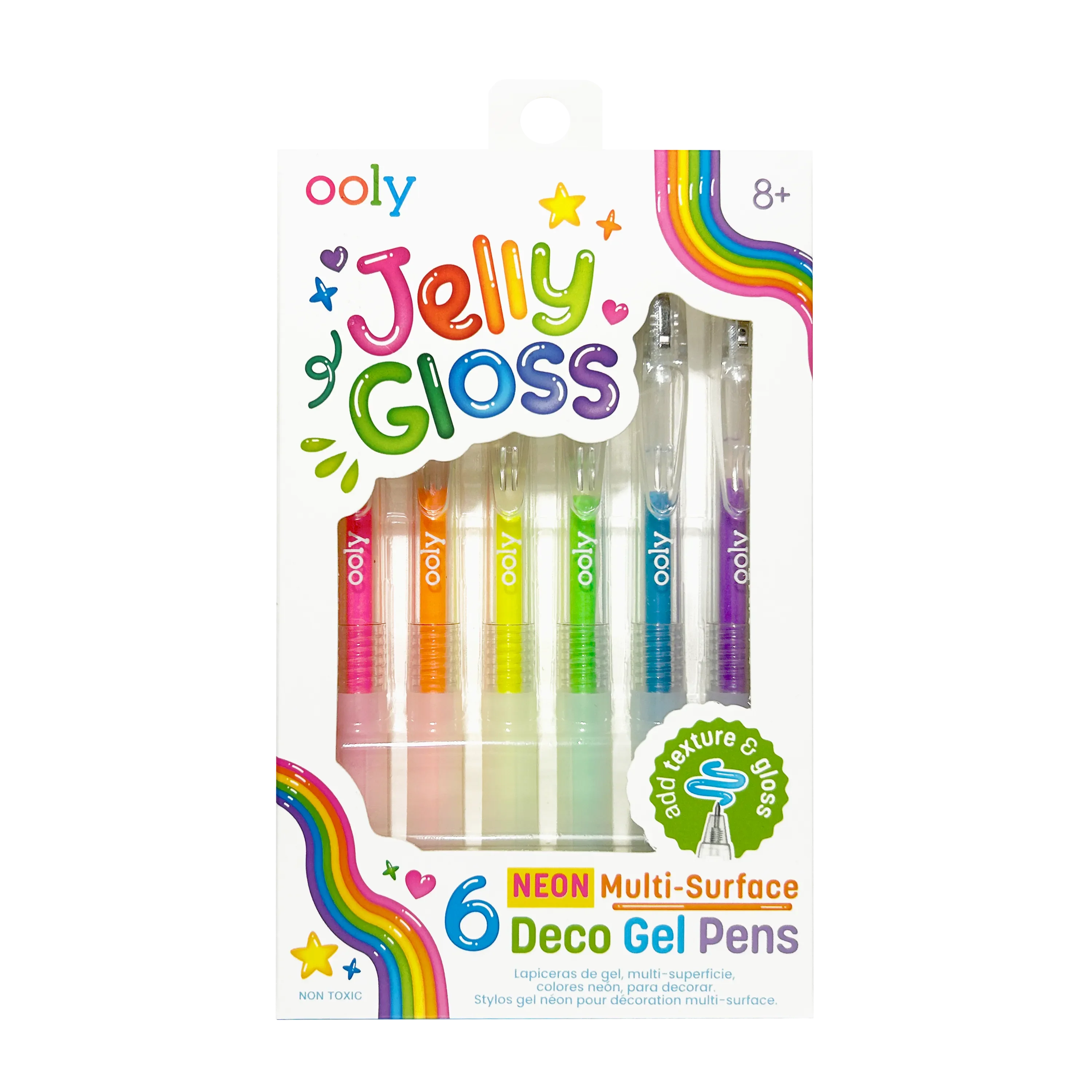 Tomfoolery Toys | Jelly Gloss Neon Deco Gel Pens