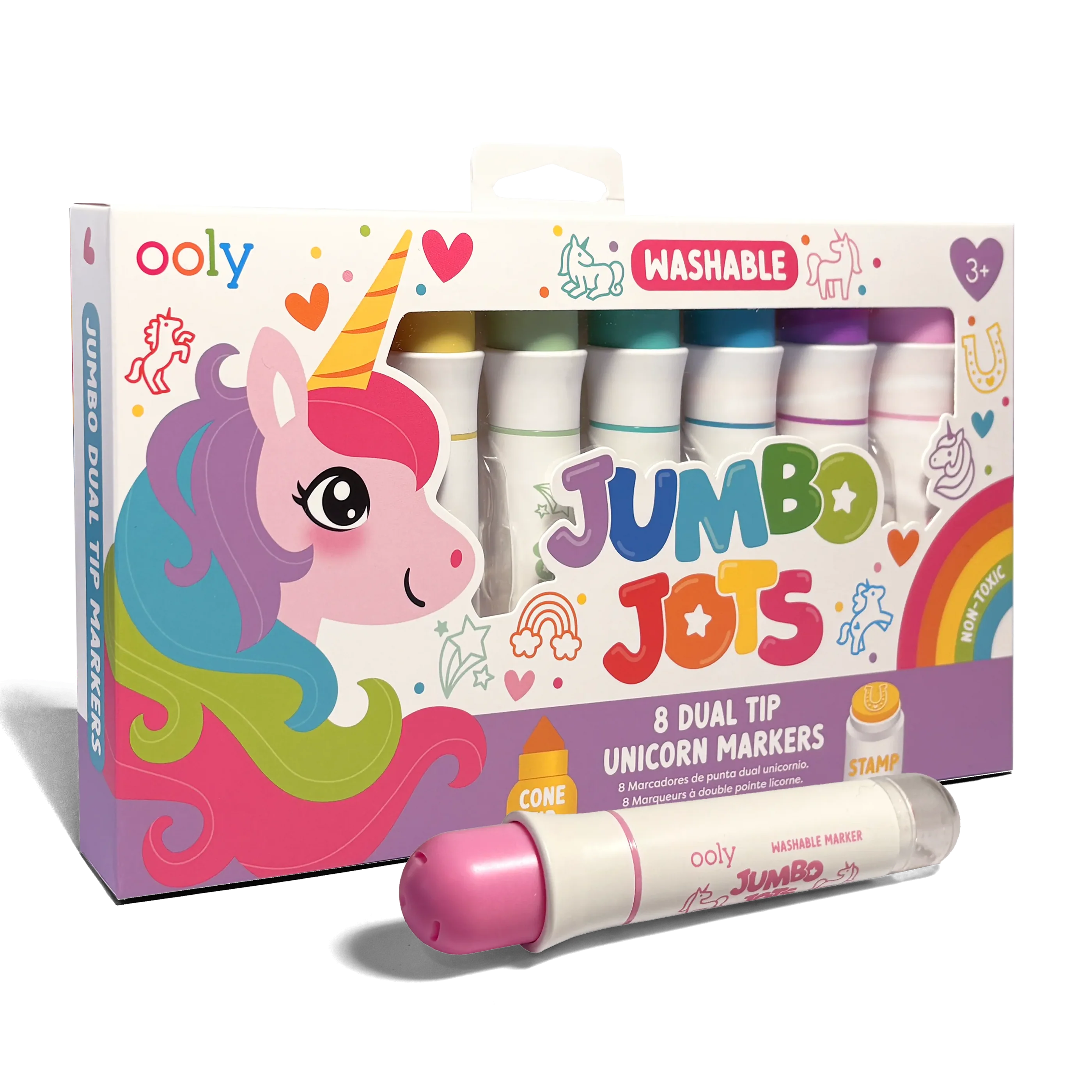 Tomfoolery Toys | Jumbo Jots: Dual Tip Cone & Stamp Markers Assrt.