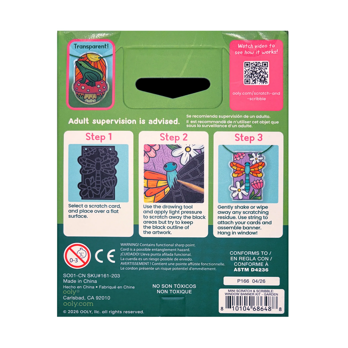 Garden Mini Scratch & Scribble: Window Banner Kit Cover
