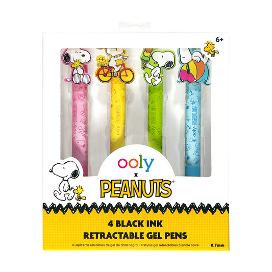Tomfoolery Toys | OOLY x Peanuts Black Ink Gel Pens Set