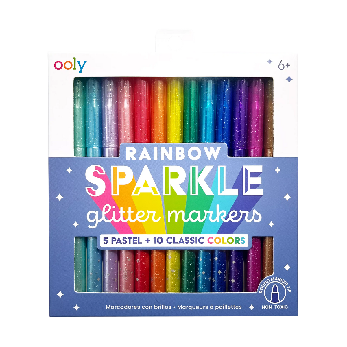 Rainbow Sparkle Glitter Markers Cover