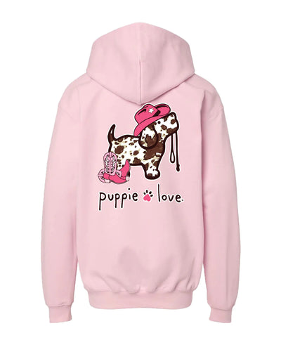 Cow Print Pup Hoodie Preview #1
