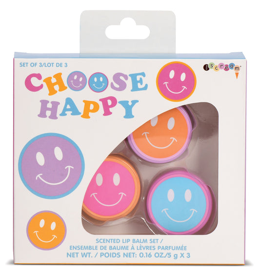 Tomfoolery Toys | Choose Happy Lip Balm Trio