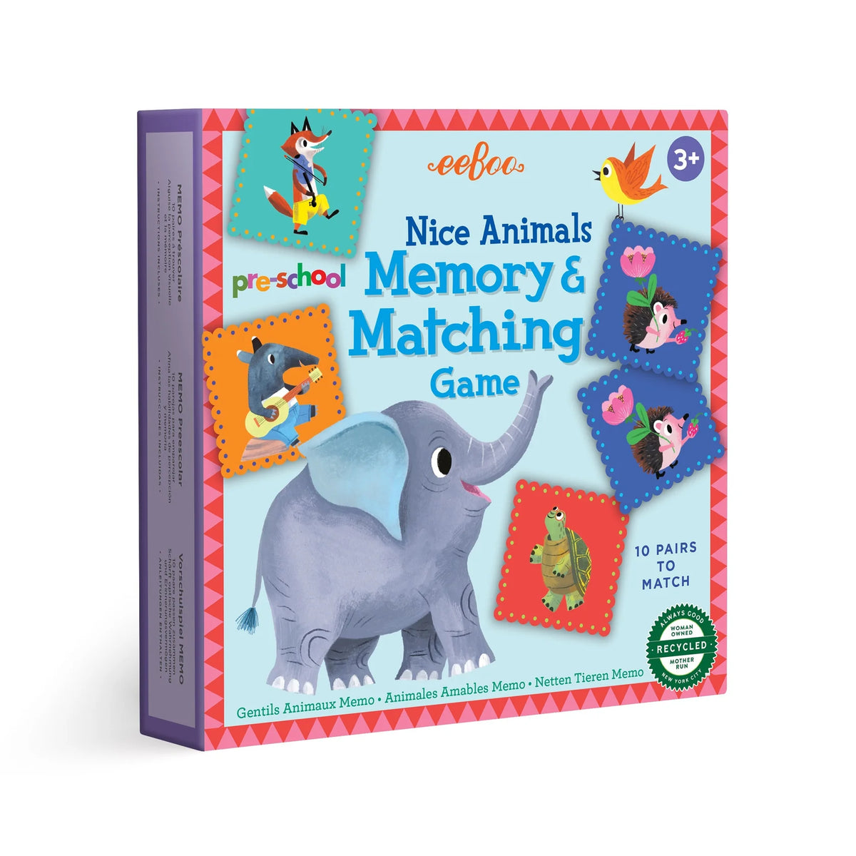 Pre-School Nice Animals Memory Game Cover