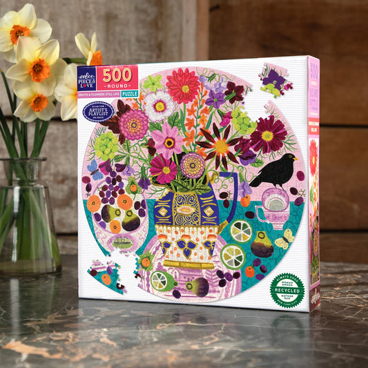 Tomfoolery Toys | Fruits & Flowers Still Life 500pc Puzzle