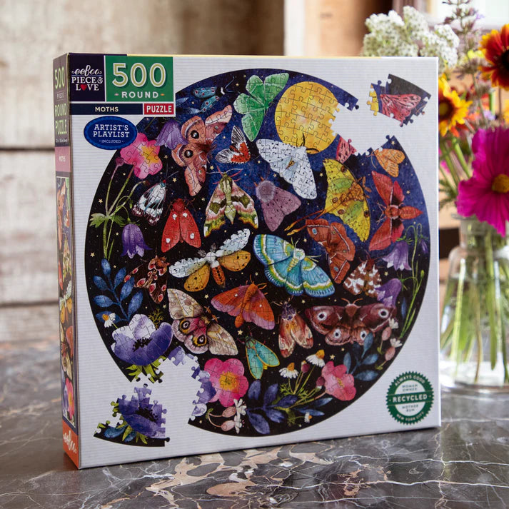 Moths 500pc Round Puzzle Preview #2