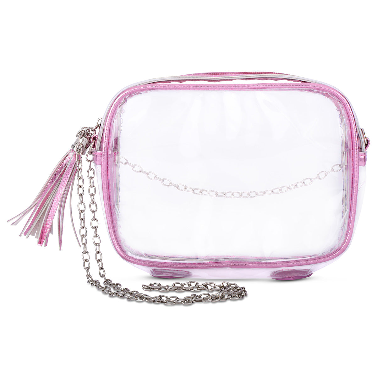 Pink Metallic Clear Crossbody Cover