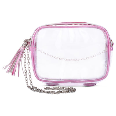 Pink Metallic Clear Crossbody Preview #1