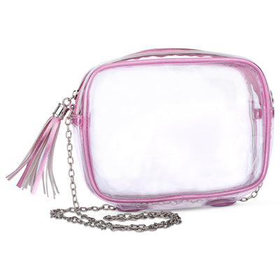 Pink Metallic Clear Crossbody Preview #2
