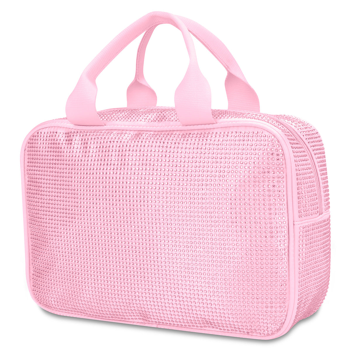 Tomfoolery Toys | Pink Rhinestone Large Cosmetic Bag