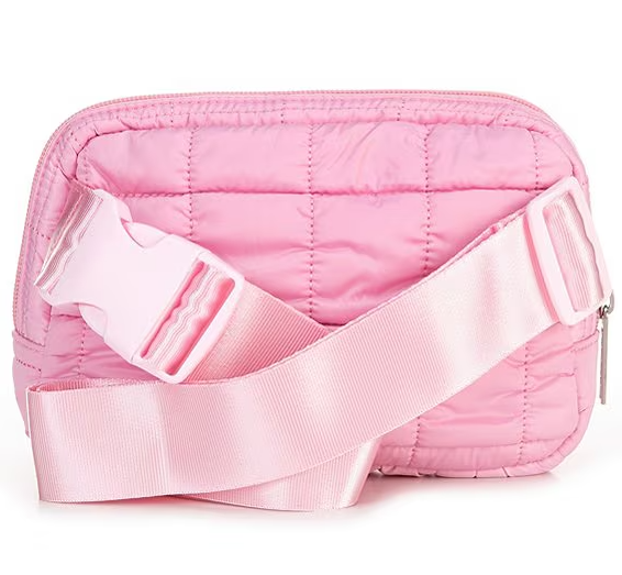 Pink Quilted Belt Bag Cover