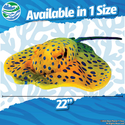 Yellow Spotted Sting Ray Plush 22