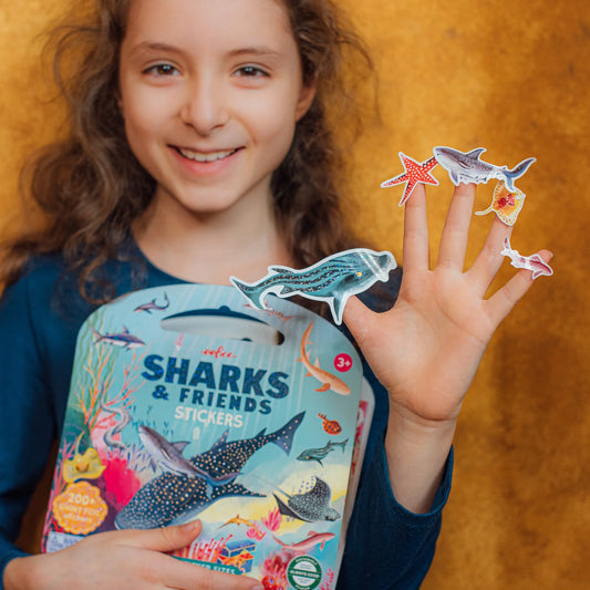 Tomfoolery Toys | Sharks & Friends Shiny Stickers