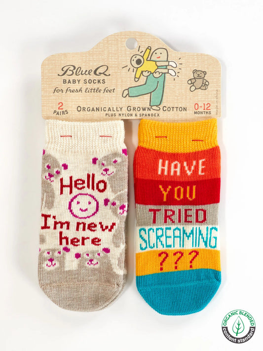 Tomfoolery Toys | I'm New/Screaming Baby Socks