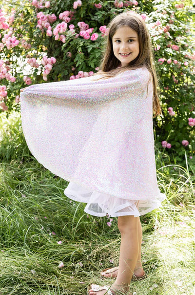 Pink Sequins Twirl Cape, Size 4-6 Preview #1