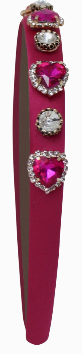 Tomfoolery Toys | Pink Heart Gem Headbands