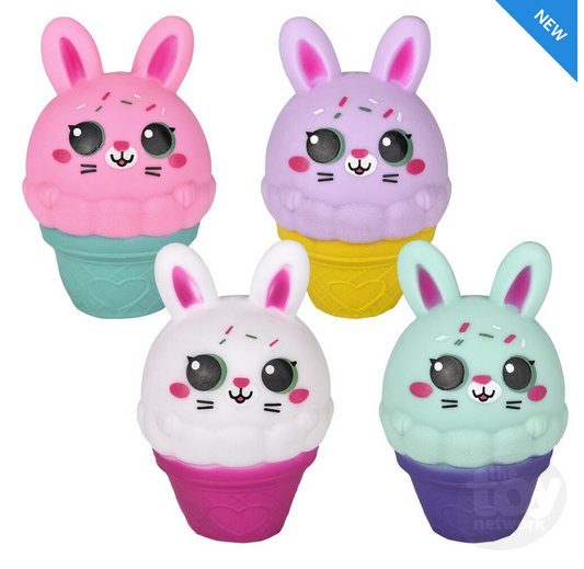Tomfoolery Toys | Squish & Stretch Ice Cream Bunny