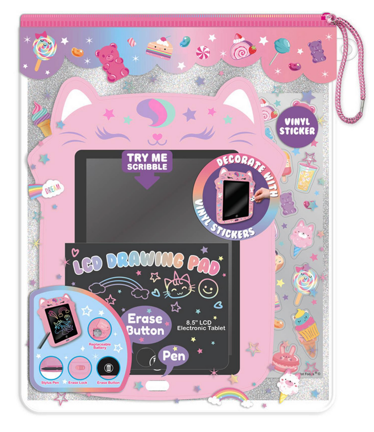 Sweets LCD Writing Board Pencil Box Cover