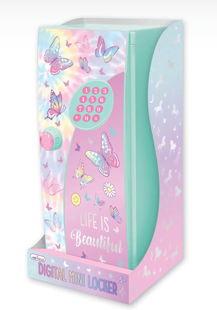 Tie Dye Butterfly Digital Mini Locker Cover