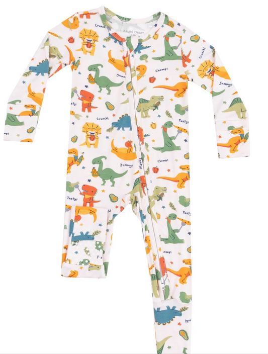 Tomfoolery Toys | Veggie Dinos 2-Way Zipper Romper