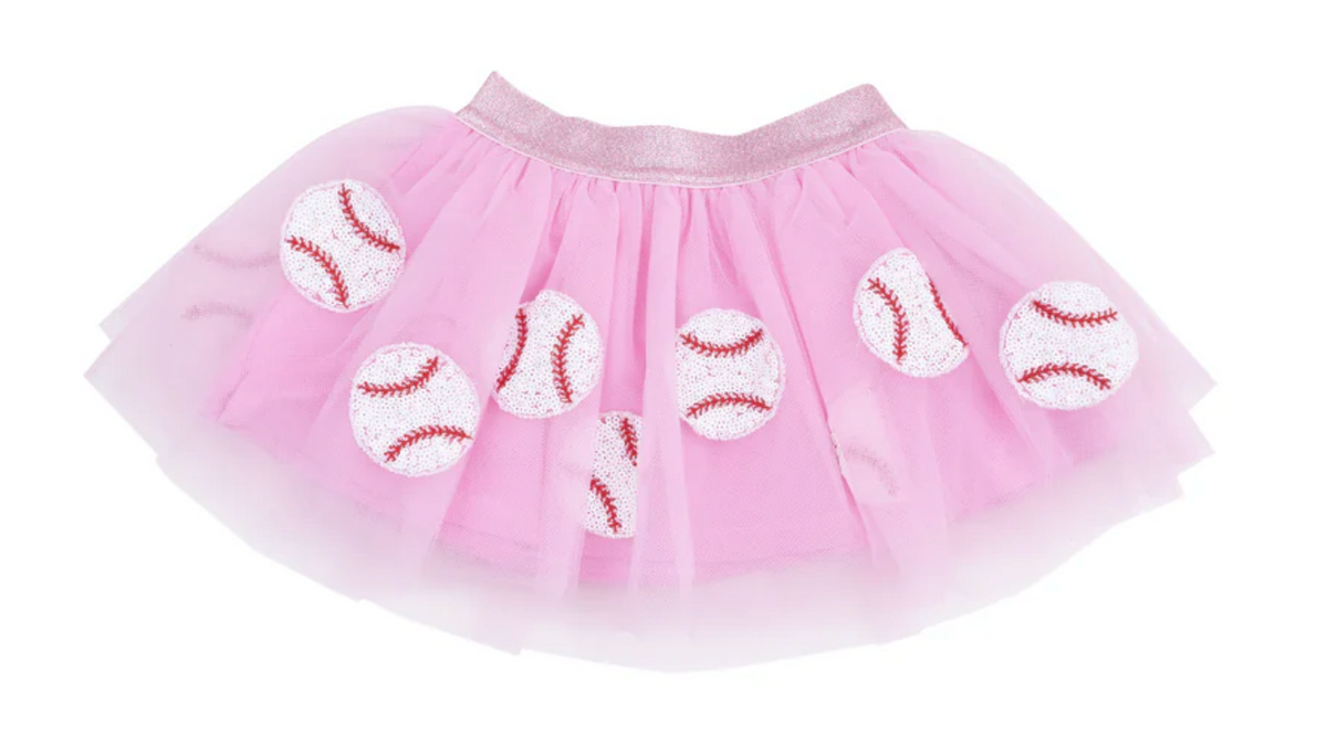 Pink Baseball Tutu Skirt, Sz. 2-4Y Cover