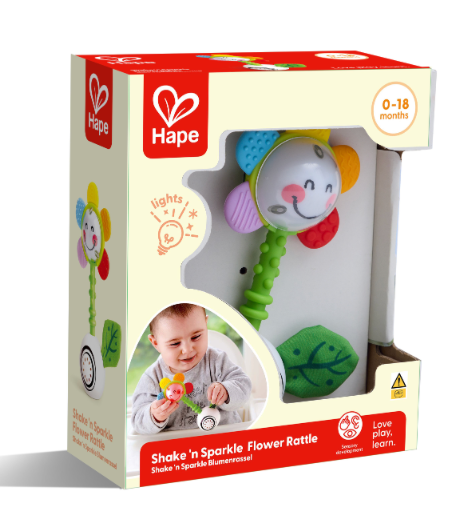 Tomfoolery Toys | Shake 'n Sparkle Flower Rattle
