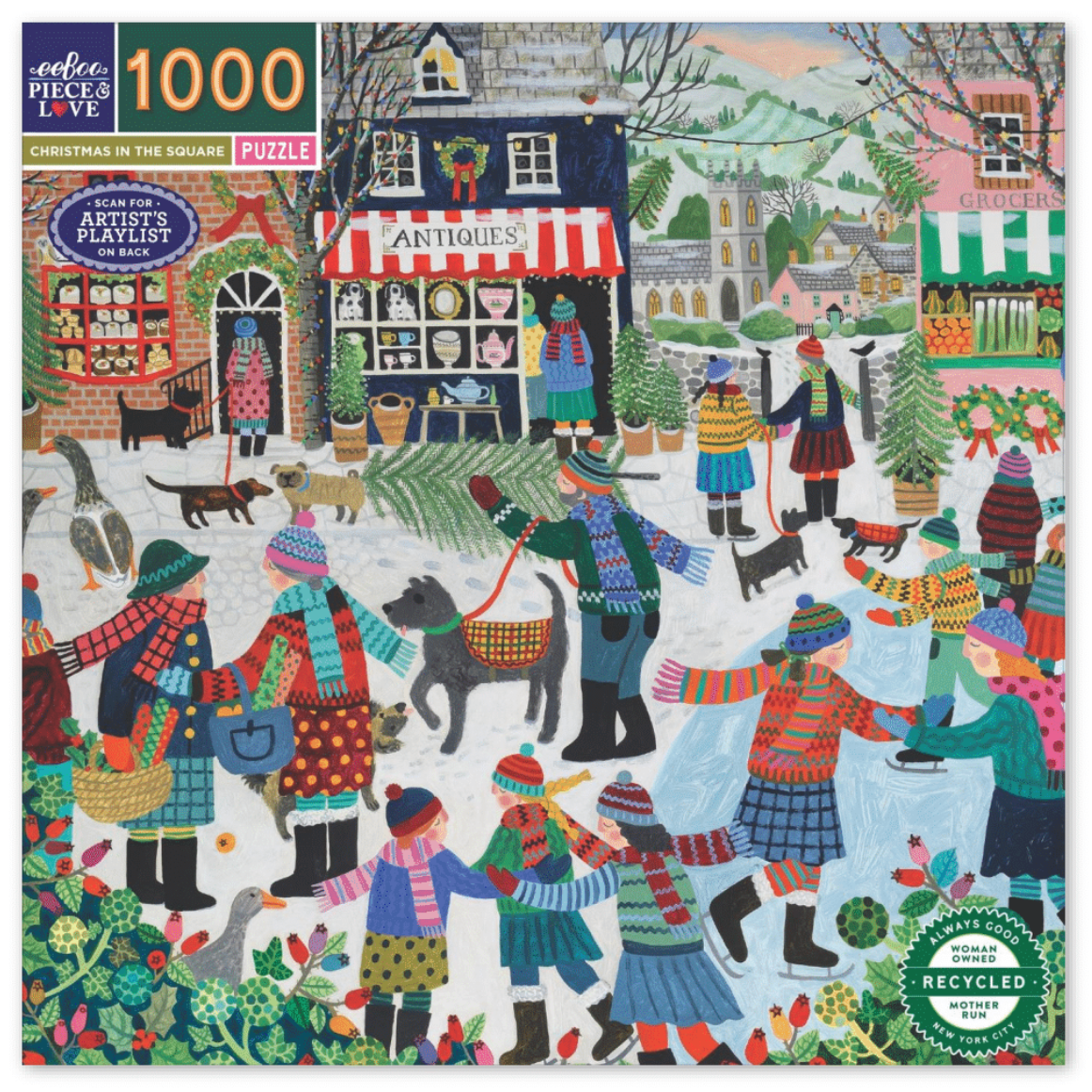 Tomfoolery Toys | Christmas in the Square 1000pc Puzzle