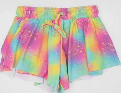 Tie Dye Glow Butterfly Flowy Shorts Preview #1