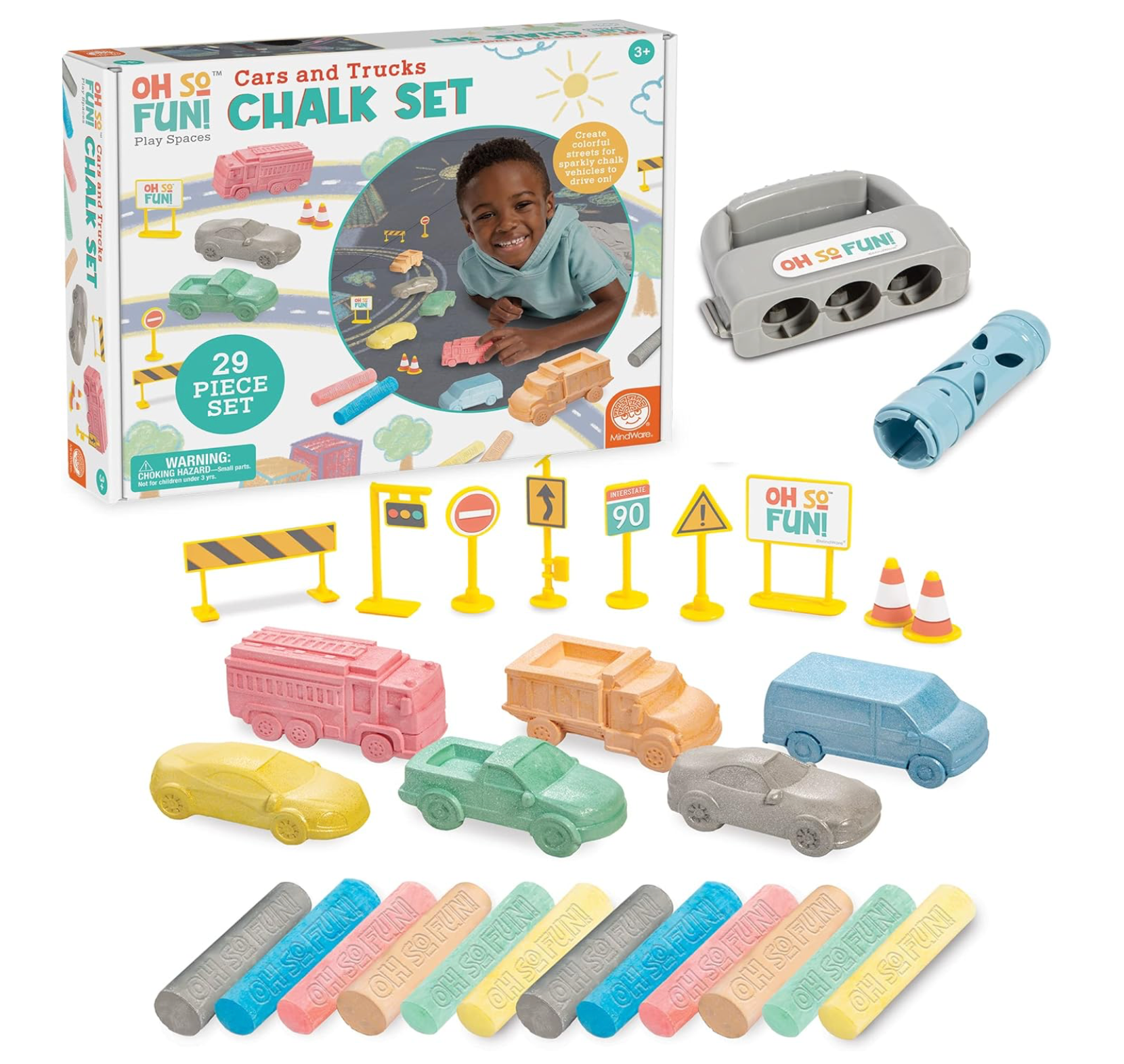 Tomfoolery Toys | Cars & Roads Chalk Set