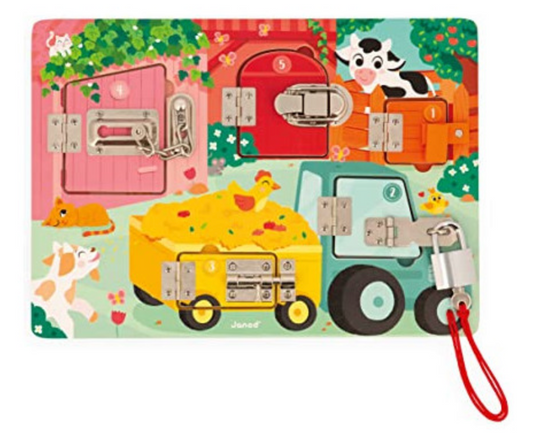Tomfoolery Toys | The Farm Padlock Board