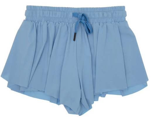Tomfoolery Toys | Light Blue Butterfly Flowy Shorts