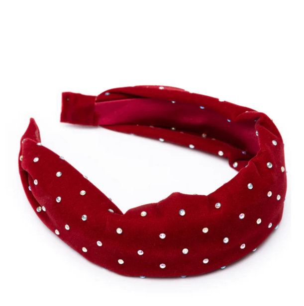 Sparkle Red Velvet Headband Cover