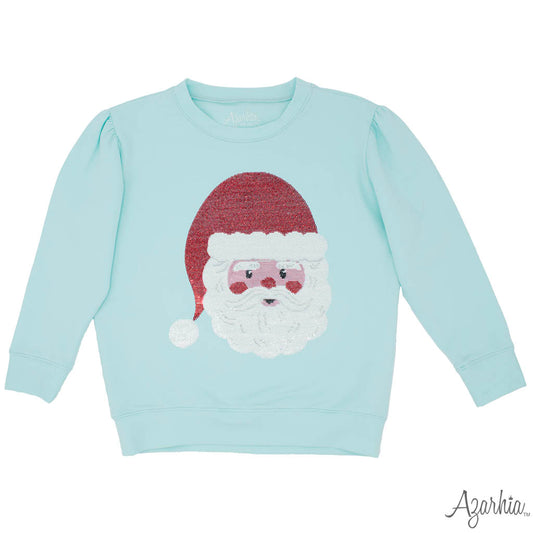 Tomfoolery Toys | Seafoam Santa Sweatshirt