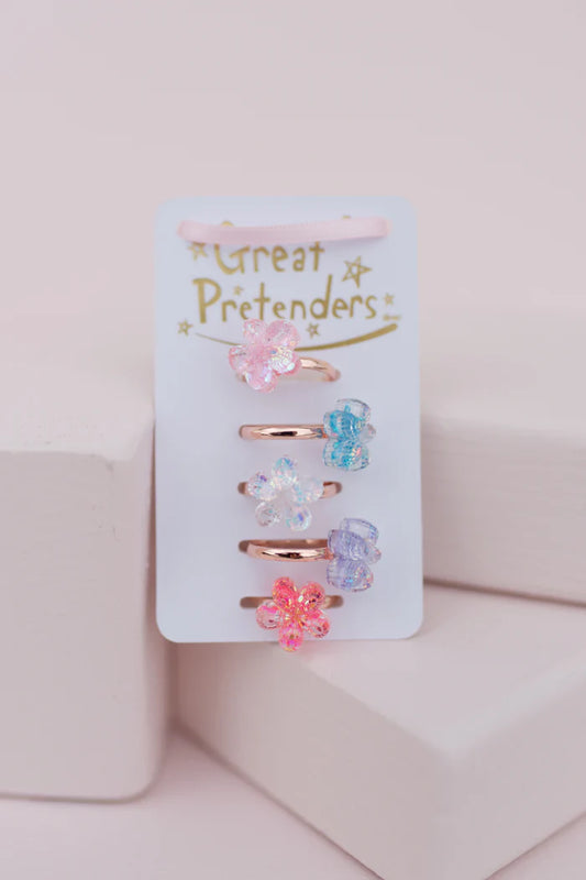 Tomfoolery Toys | Boutique Shimmer Flower Rings