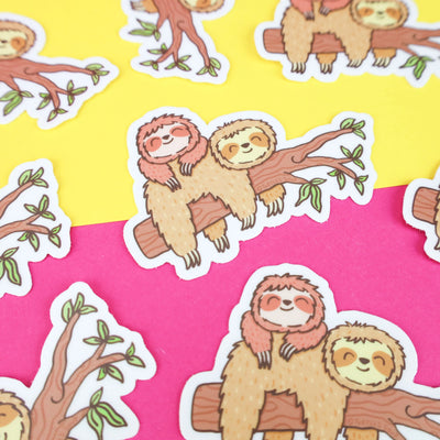Lazy Sloths Vinyl Sticker Preview #1