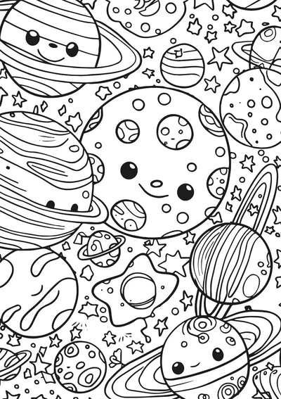 Space Race XXL Coloring Book Preview #2