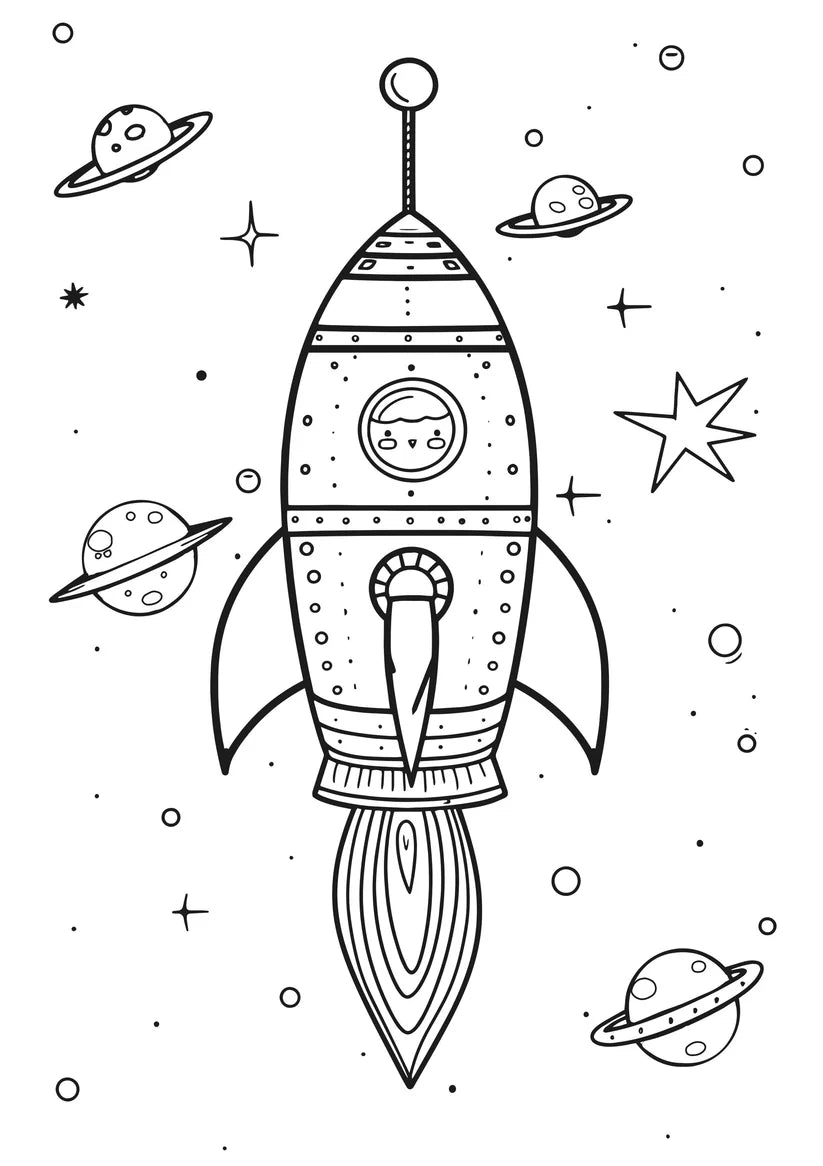 Space Race XXL Coloring Book Cover
