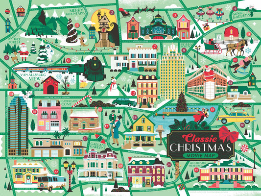 Tomfoolery Toys | Classic Christmas Movies Map Puzzle