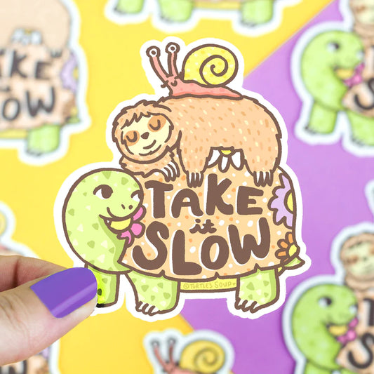 Tomfoolery Toys | Take It Slow Vinyl Sticker