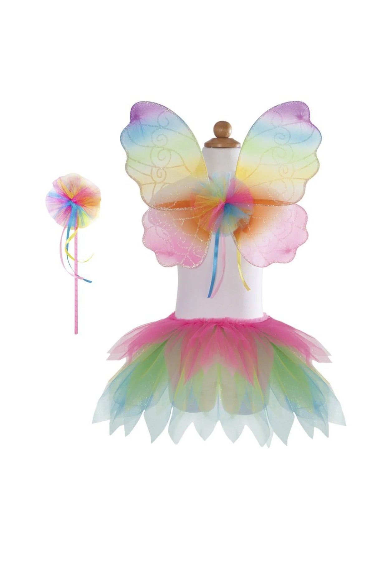 Neon Rainbow Tutu w/ Wings &  Wand, Sz 4-6 Cover