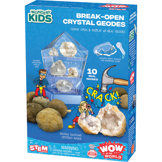 Tomfoolery Toys | Wow In The World: Break-Open Crystal Geodes