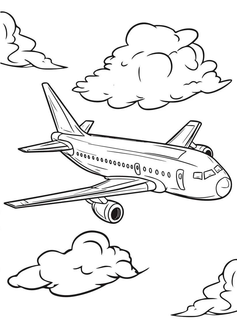 Wheels and Wings XXL Coloring Book Cover