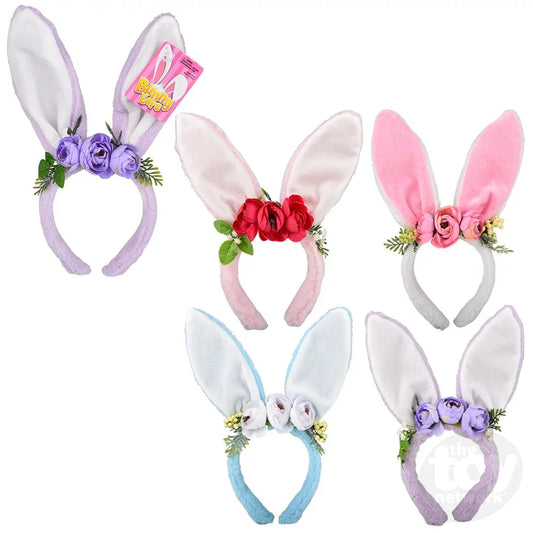 Tomfoolery Toys | Plush Bunny Ears w/ Flowers