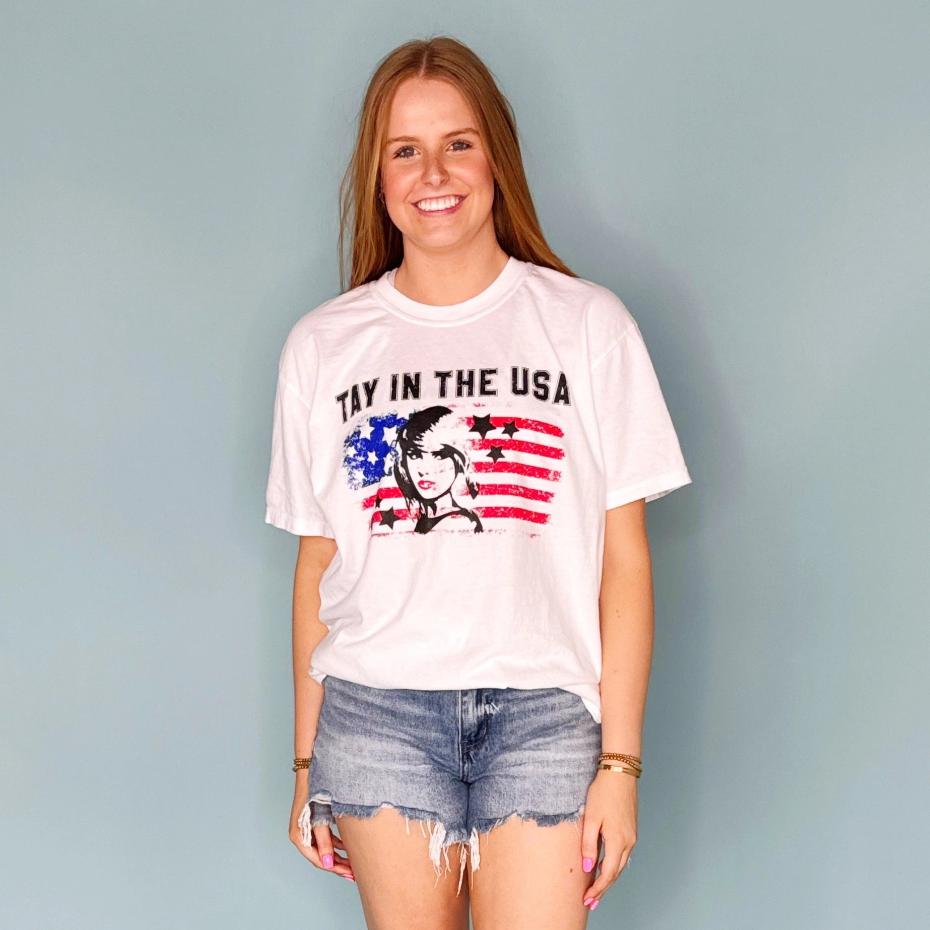 Tomfoolery Toys | Tay in the USA Tee Shirt Adult