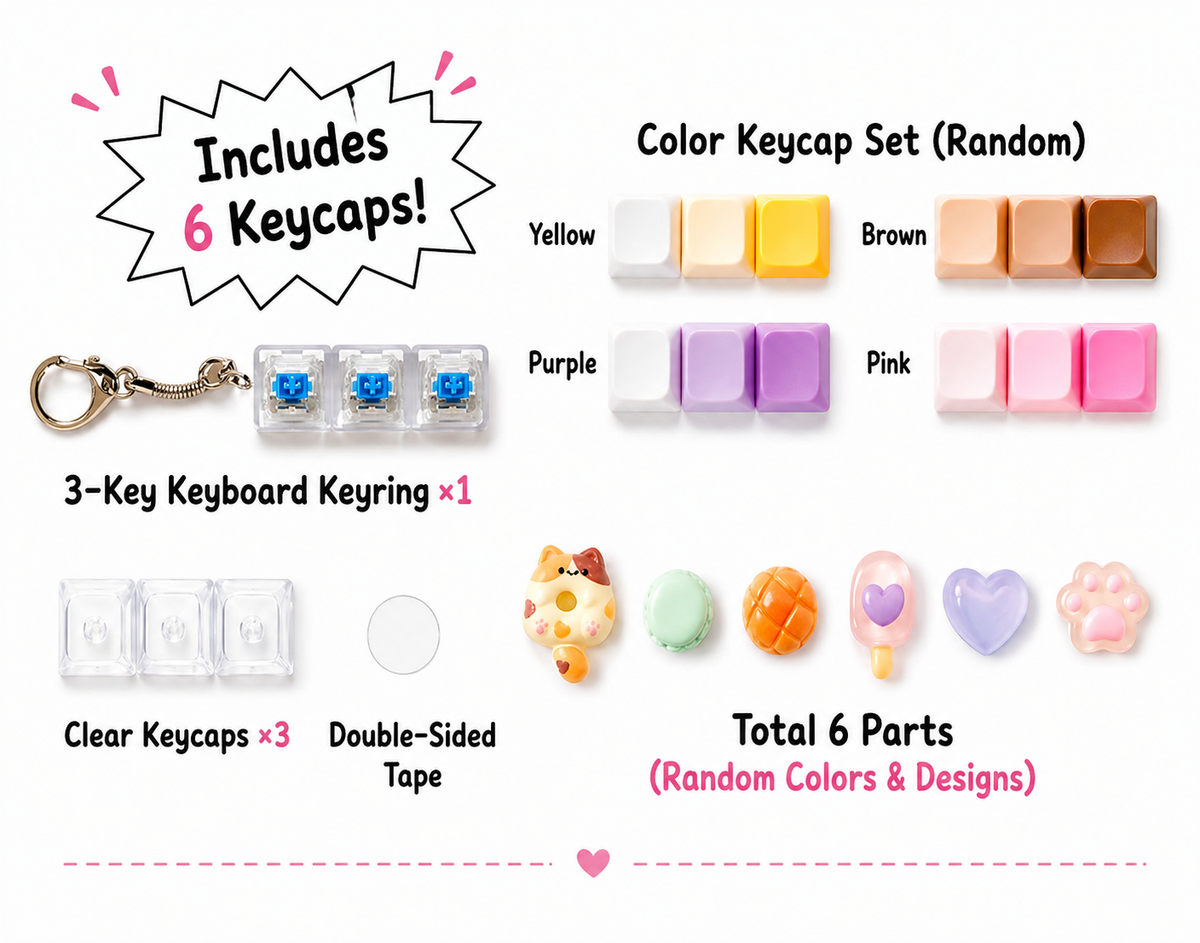 DIY Clickable Keyboard Keychain Kit Cover