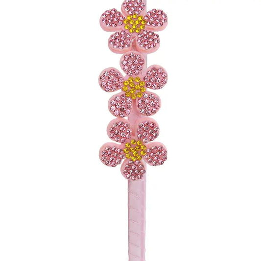 Tomfoolery Toys | Pink Rhinestone Daisy Headband